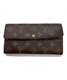 LOUIS VUITTON（ルイ ヴィトン）の古着「ポシェット・ポルトモネ クレディ/モノグラム/長財布」｜ブラウン