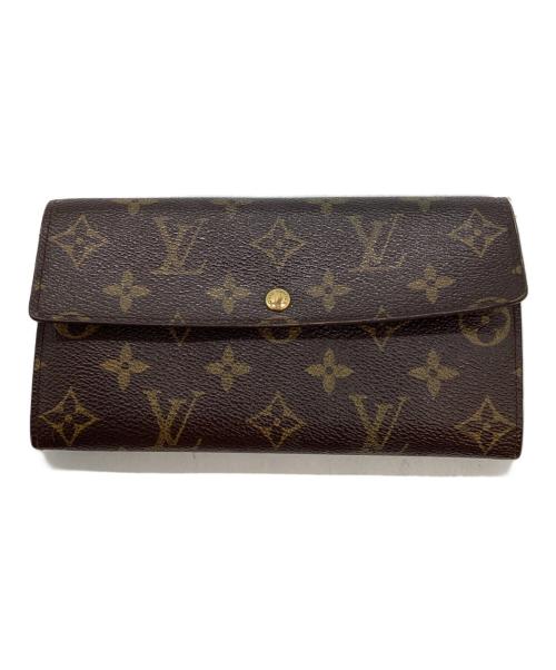 LOUIS VUITTON（ルイ ヴィトン）LOUIS VUITTON (ルイ ヴィトン) ポシェット・ポルトモネ クレディ/モノグラム/長財布 ブラウンの古着・服飾アイテム