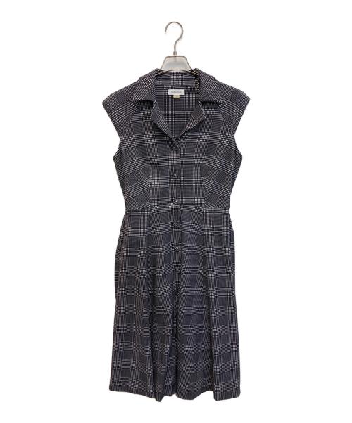 Calvin Klein（カルバンクライン）Calvin Klein (カルバンクライン) ノースリーブワンピース ホワイト×ブラック サイズ:SIZE 4の古着・服飾アイテム