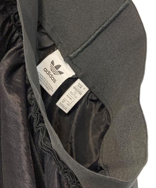 adidas（アディダス）adidas (アディダス) ウエストバンド チュール マキシスカート ブラック サイズ:Lの古着・服飾アイテム