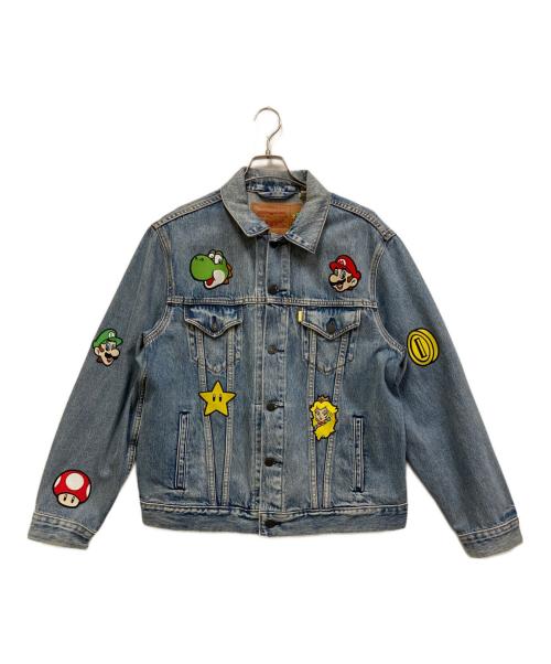 LEVI'S PReMIUM（リーバイス プレミアム）LEVI'S PReMIUM (リーバイス プレミアム) SUPER MARIO (スーパーマリオ) スーパーマリオ コラボ デニムジャケット ブルー サイズ:Ｌの古着・服飾アイテム