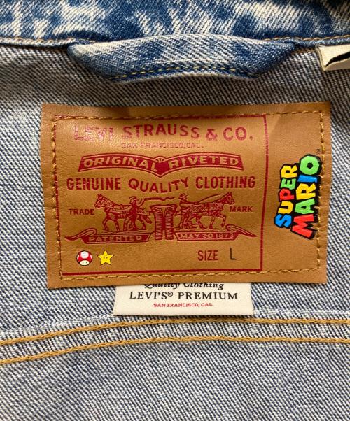 LEVI'S PReMIUM（リーバイス プレミアム）LEVI'S PReMIUM (リーバイス プレミアム) SUPER MARIO (スーパーマリオ) スーパーマリオ コラボ デニムジャケット ブルー サイズ:Ｌの古着・服飾アイテム