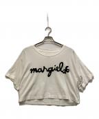 MM6 Maison Margielaエムエムシックスメゾンマルジェラ）の古着「ロゴワイドTシャツ」｜ホワイト