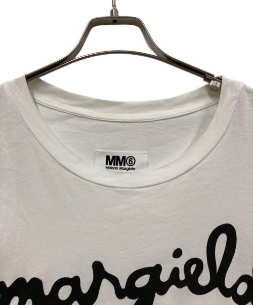 MM6 Maison Margiela（エムエムシックスメゾンマルジェラ）MM6 Maison Margiela (エムエムシックスメゾンマルジェラ) ロゴワイドTシャツ ホワイト サイズ:ｓの古着・服飾アイテム