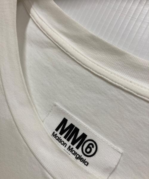 MM6 Maison Margiela（エムエムシックスメゾンマルジェラ）MM6 Maison Margiela (エムエムシックスメゾンマルジェラ) ロゴワイドTシャツ ホワイト サイズ:ｓの古着・服飾アイテム