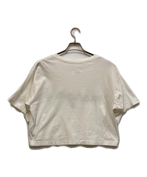 MM6 Maison Margiela（エムエムシックスメゾンマルジェラ）MM6 Maison Margiela (エムエムシックスメゾンマルジェラ) ロゴワイドTシャツ ホワイト サイズ:ｓの古着・服飾アイテム