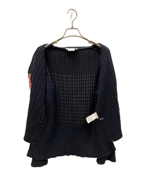 Thom Browne（トムブラウン）Thom Browne (トムブラウン) 4BAR コットンケーブルカーディガン ネイビー サイズ:1の古着・服飾アイテム