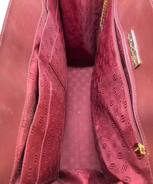 Cartier（カルティエ）Cartier (カルティエ) マストライン トートバッグ ワインレッドの古着・服飾アイテム
