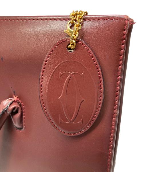 Cartier（カルティエ）Cartier (カルティエ) マストライン トートバッグ ワインレッドの古着・服飾アイテム