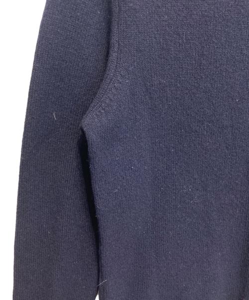 maison kitsune（メゾンキツネ）MAISON KITSUNE (メゾンキツネ) フォックスワッペンクルーネックニット ネイビー サイズ:XSの古着・服飾アイテム