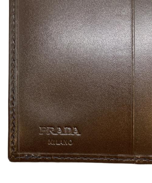 PRADA（プラダ）PRADA (プラダ) 3つ折り財布 ブラウンの古着・服飾アイテム