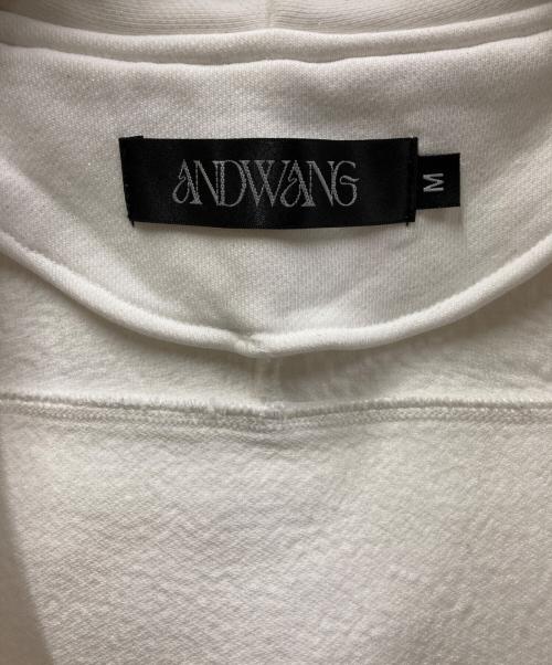 ANDWANG（アンドワン）ANDWANG (アンドワン) KIRAKIRA COLLECTION zip up パーカー ホワイト サイズ:Mの古着・服飾アイテム
