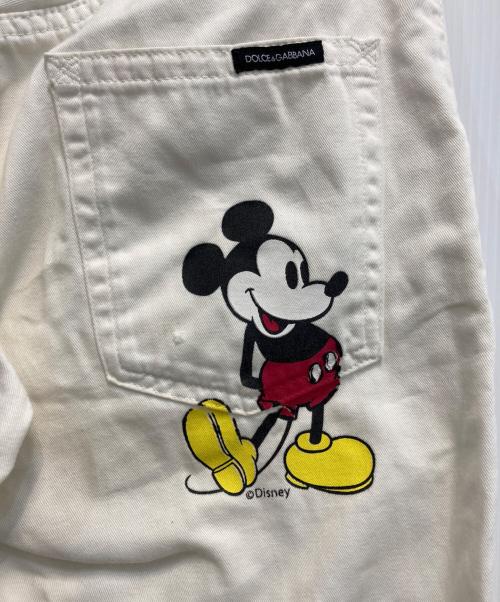 DOLCE & GABBANA（ドルチェ＆ガッバーナ）DOLCE & GABBANA (ドルチェ＆ガッバーナ) Disney (ディズニー) テーパードパンツ ホワイト サイズ:44の古着・服飾アイテム