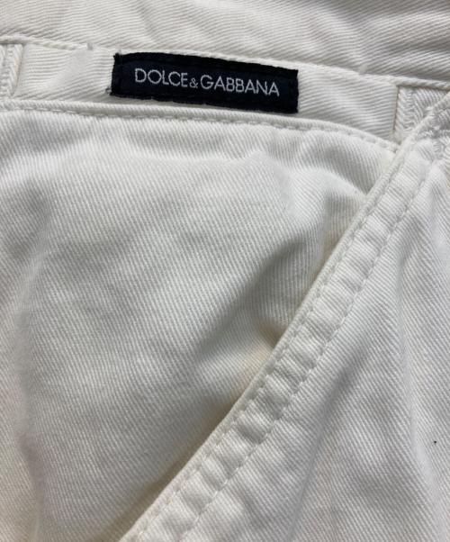 DOLCE & GABBANA（ドルチェ＆ガッバーナ）DOLCE & GABBANA (ドルチェ＆ガッバーナ) Disney (ディズニー) テーパードパンツ ホワイト サイズ:44の古着・服飾アイテム