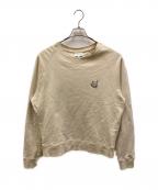 maison kitsuneメゾンキツネ）の古着「ボールド フォックスヘッド パッチ スウェット」｜アイボリー