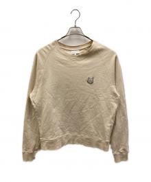maison kitsune（メゾンキツネ）の古着「ボールド フォックスヘッド パッチ スウェット」｜アイボリー