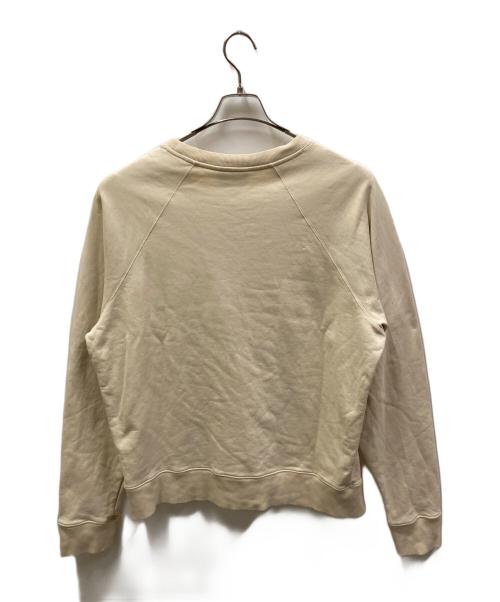 maison kitsune（メゾンキツネ）MAISON KITSUNE (メゾンキツネ) ボールド フォックスヘッド パッチ スウェット アイボリー サイズ:Sの古着・服飾アイテム
