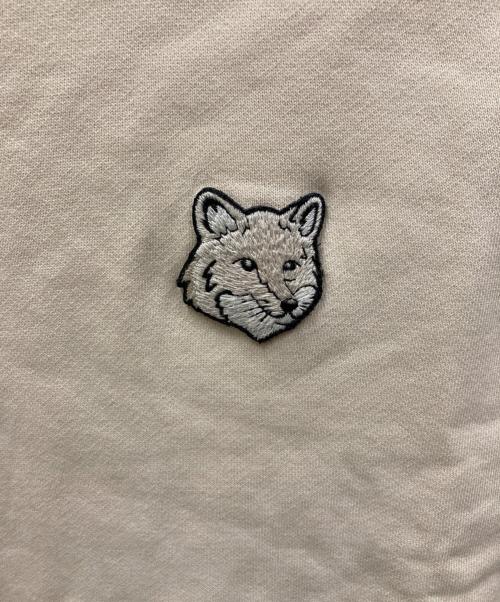 maison kitsune（メゾンキツネ）MAISON KITSUNE (メゾンキツネ) ボールド フォックスヘッド パッチ スウェット アイボリー サイズ:Sの古着・服飾アイテム
