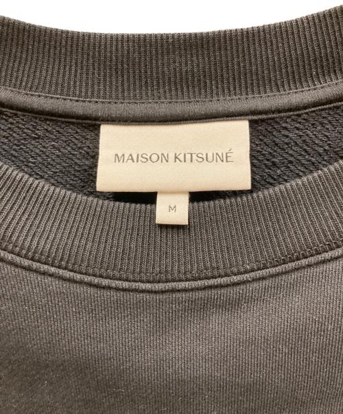 maison kitsune（メゾンキツネ）MAISON KITSUNE (メゾンキツネ) ボールド フォックスヘッド パッチ スウェット ブラック サイズ:Mの古着・服飾アイテム