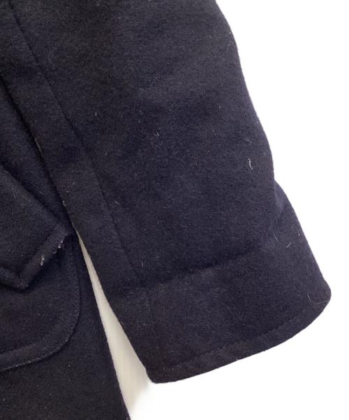 BURBERRY BLUE LABEL（バーバリー ブルー レーベル）BURBERRY BLUE LABEL (バーバリー ブルー レーベル) ラビットファー付きウールコート ネイビー サイズ:36の古着・服飾アイテム