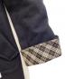 中古・古着 BURBERRY BLUE LABEL (バーバリー ブルー レーベル) ラビットファー付きウールコート ネイビー サイズ:36：14000円