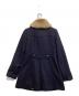 BURBERRY BLUE LABEL (バーバリー ブルー レーベル) ラビットファー付きウールコート ネイビー サイズ:36：14000円