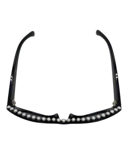CHANEL（シャネル）CHANEL (シャネル) パールサングラス ブラック サイズ:56□17の古着・服飾アイテム