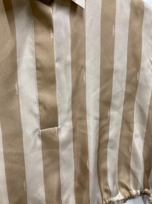 FENDI（フェンディ）FENDI (フェンディ) ドローストリング ヘム クロップド シャツ ブラウン サイズ:38の古着・服飾アイテム