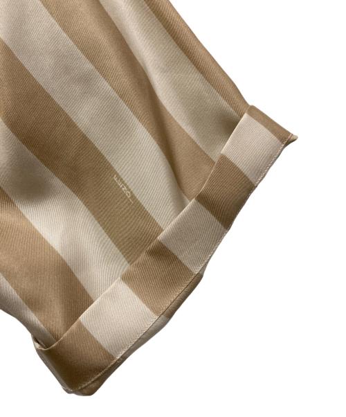 FENDI（フェンディ）FENDI (フェンディ) ドローストリング ヘム クロップド シャツ ブラウン サイズ:38の古着・服飾アイテム