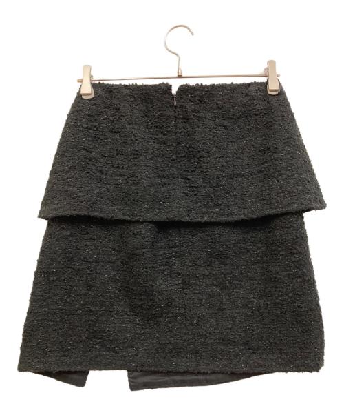 CHANEL（シャネル）CHANEL (シャネル) ツイードミニスカート ブラック サイズ:36の古着・服飾アイテム
