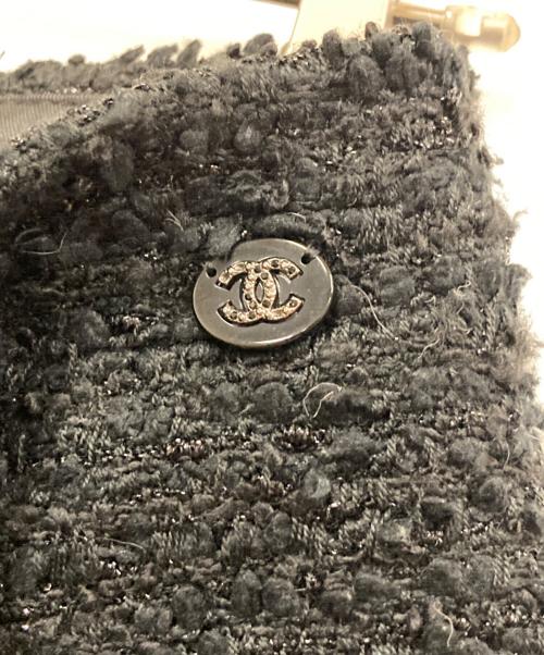 CHANEL（シャネル）CHANEL (シャネル) ツイードミニスカート ブラック サイズ:36の古着・服飾アイテム