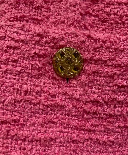 CHANEL（シャネル）CHANEL (シャネル) 金釦ツイードミニスカート ピンク サイズ:36の古着・服飾アイテム