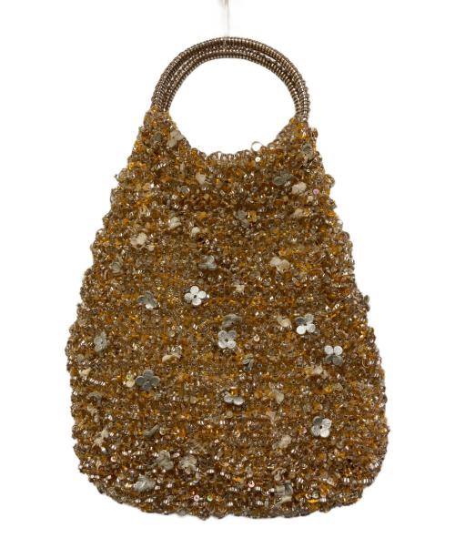 ANTEPRIMA（アンテプリマ）ANTEPRIMA (アンテプリマ) フラワーモチーフワイヤーハンドバッグ オレンジ×ゴールドの古着・服飾アイテム