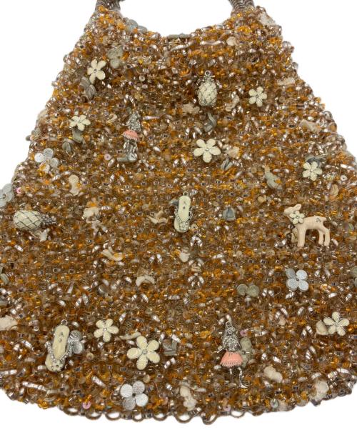 ANTEPRIMA（アンテプリマ）ANTEPRIMA (アンテプリマ) フラワーモチーフワイヤーハンドバッグ オレンジ×ゴールドの古着・服飾アイテム