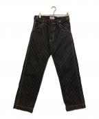 SCHOTT BROS.ショット）の古着「OLD HICKORY DENIM PANTS」｜ブラック×ホワイト