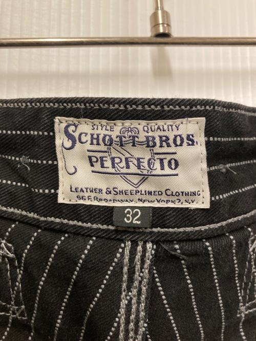 SCHOTT BROS.（ショット）SCHOTT BROS. (ショット) OLD HICKORY DENIM PANTS ブラック×ホワイト サイズ:w32の古着・服飾アイテム