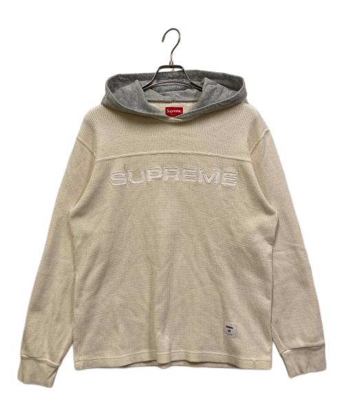 SUPREME（シュプリーム）Supreme (シュプリーム) Hooded Waffle Ringer アイボリー サイズ:Lの古着・服飾アイテム