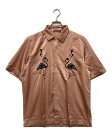 DIESEL（ディーゼル）の古着「サテンボーリングシャツ/フラミンゴ」｜ピンク