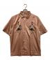 DIESEL（ディーゼル）の古着「サテンボーリングシャツ/フラミンゴ」｜ピンク