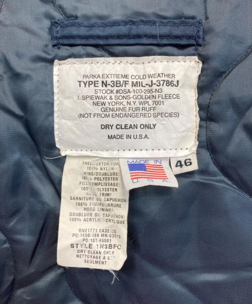 I SPIEWAK&SONS（スピワック）I SPIEWAK&SONS (スピワック) N-3Bフライトジャケット ネイビー サイズ:46の古着・服飾アイテム