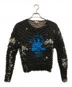 masuエムエーエスユー）の古着「POPCORN SWEATSHIRT」｜ブラック