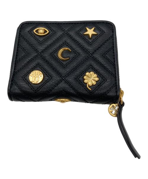 TORY BURCH（トリーバーチ）TORY BURCH (トリーバーチ) フレミングチャーム・キルティングウォレット ブラックの古着・服飾アイテム