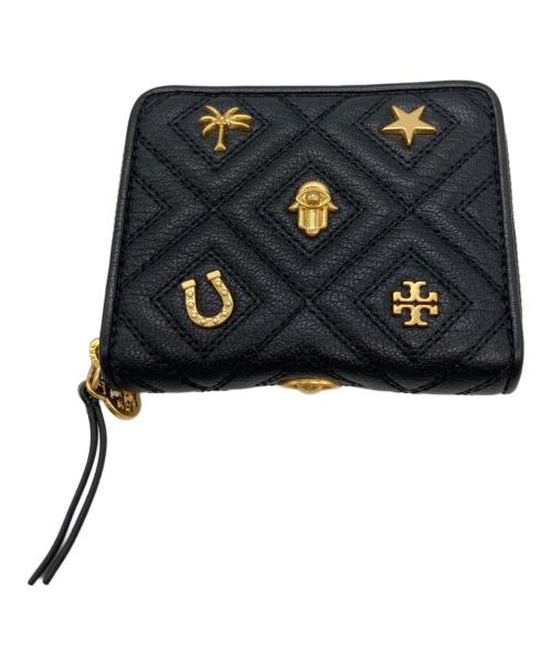 TORY BURCH（トリーバーチ）TORY BURCH (トリーバーチ) フレミングチャーム・キルティングウォレット ブラックの古着・服飾アイテム