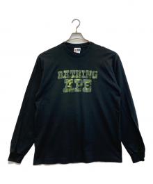 BAPE BY A BATHING APE（ベイプバイアベイシングエイプ）の古着「カモフラロゴTee」｜ブラック