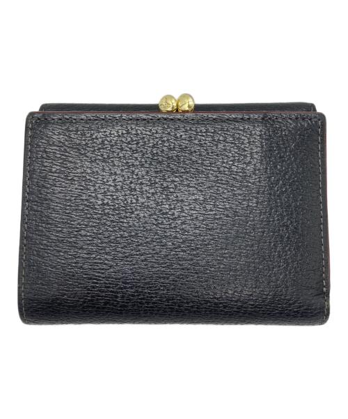 Vivienne Westwood（ヴィヴィアンウエストウッド）Vivienne Westwood (ヴィヴィアンウエストウッド) オーブモチーフがま口3つ折り財布 ブラックの古着・服飾アイテム