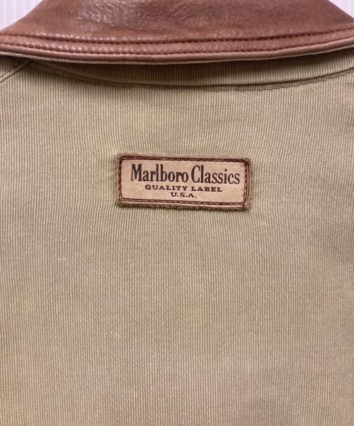 Marllboro Classic（マルボロクラシック）Marllboro Classic (マルボロクラシック) 90s レザーカラーカバーオール ベージュ サイズ:Lの古着・服飾アイテム
