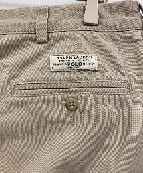 POLO RALPH LAUREN（ポロ・ラルフローレン）POLO RALPH LAUREN (ポロ・ラルフローレン) 90S ワイドタックチノ/ポロチノ ベージュ サイズ:35の古着・服飾アイテム