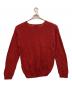 RALPH LAUREN COUNTRY (ラルフローレンカントリー) 80s Vネックシルクニット レッド サイズ:M（レディース規格）：12000円