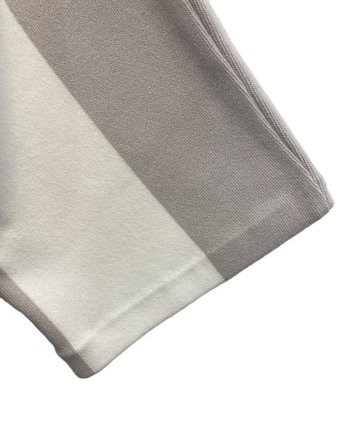 BEARDSLEY（ビアズリー）BEARDSLEY (ビアズリー) ワイドボーダーニット ホワイト×グレー サイズ:SIZE Freeの古着・服飾アイテム