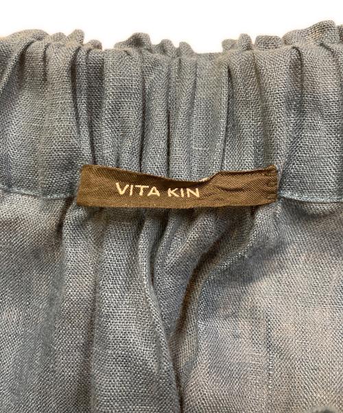vita kin（ヴィタキン）VITA KIN (ヴィタキン) 刺繍リネンブラウス ブルー サイズ:ｘｓの古着・服飾アイテム